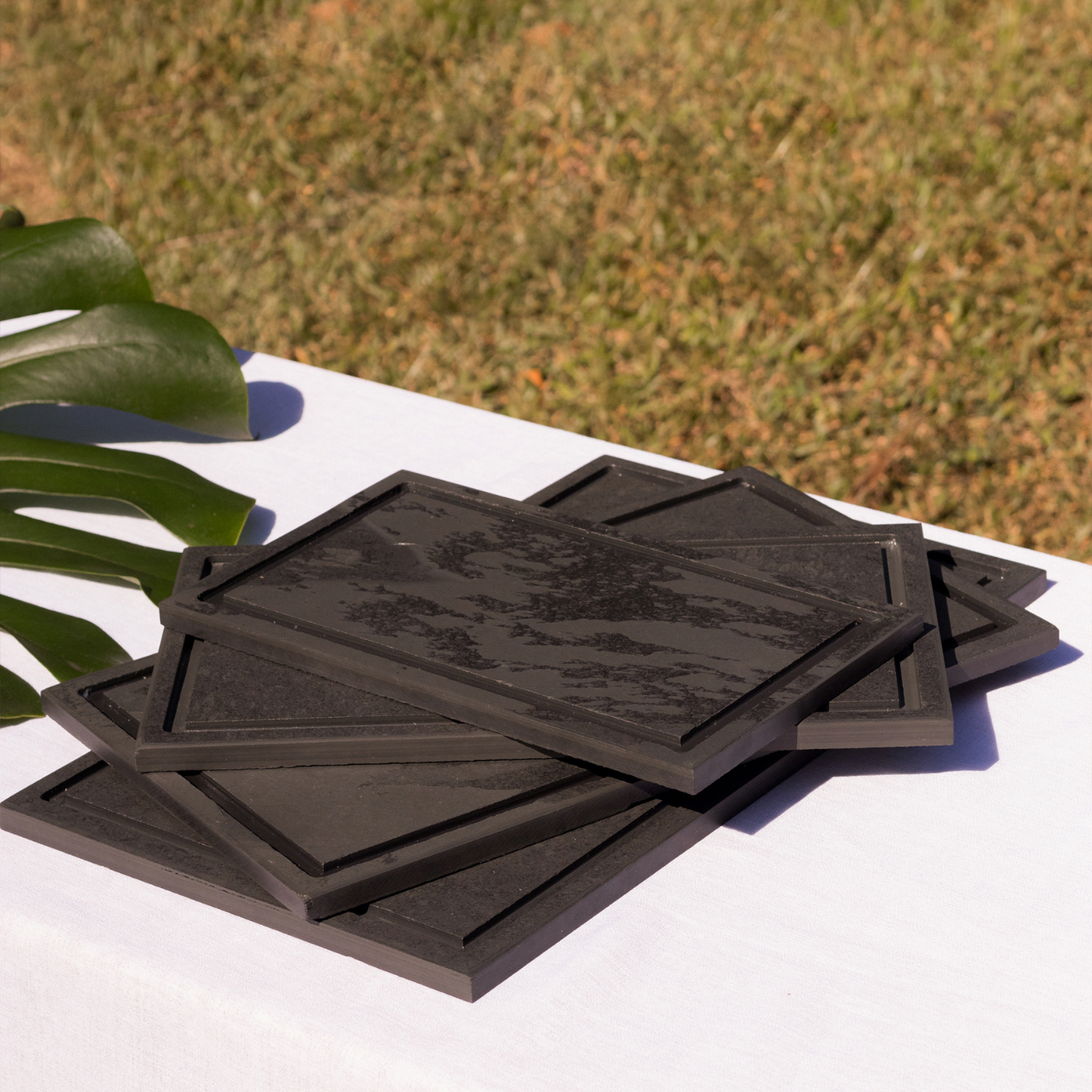 RECTANGULAR BOARD WITH 10MM GROOVE - SLATE - GRAPHITE COLOR