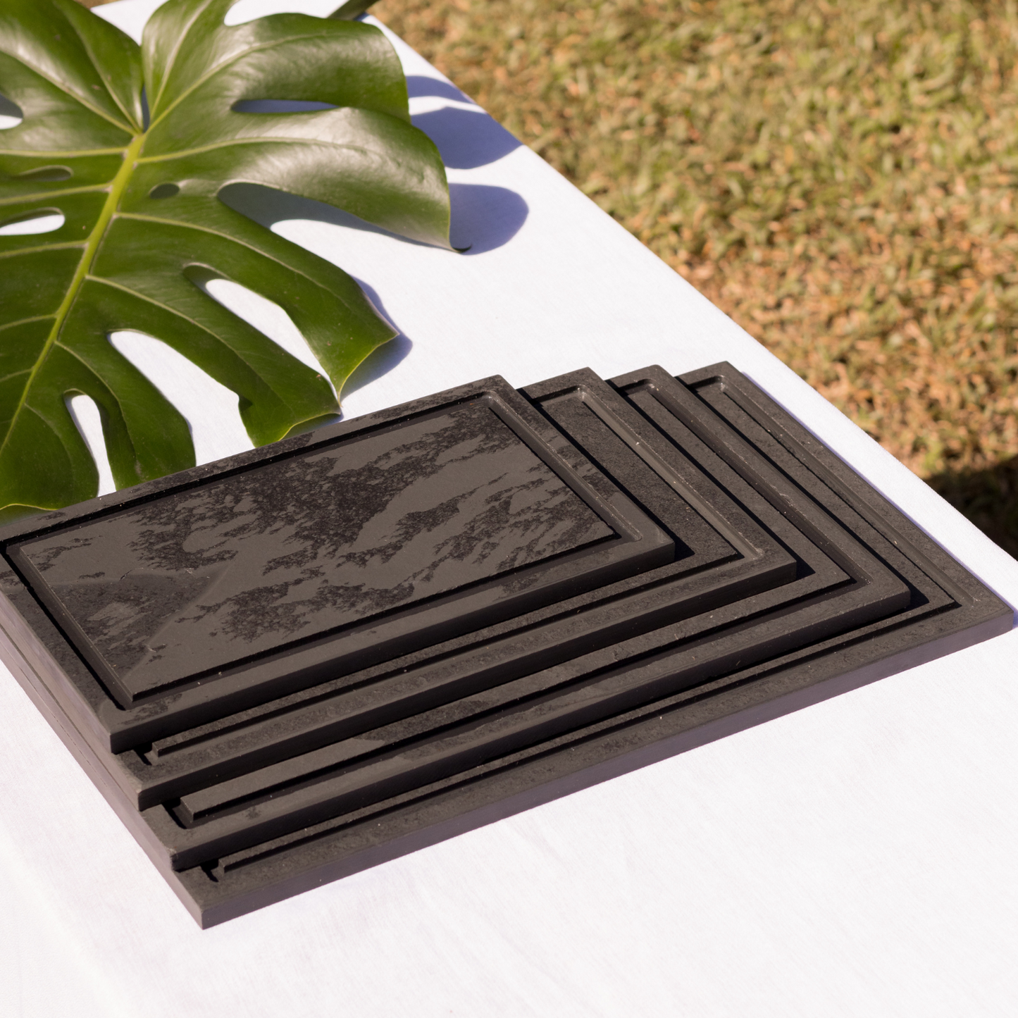 RECTANGULAR BOARD WITH 10MM GROOVE - SLATE - GRAPHITE COLOR
