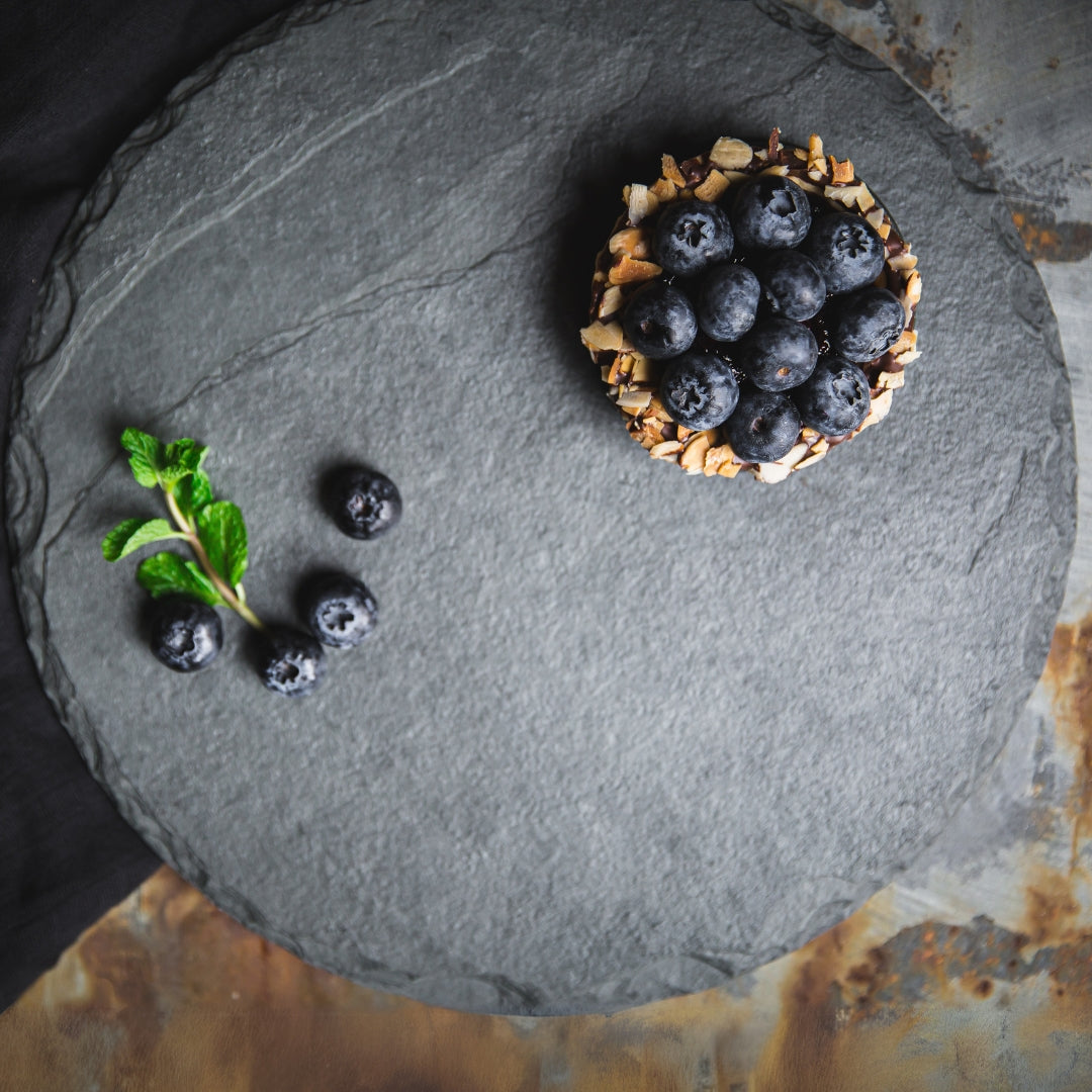 ROUND PLATE - SLATE - GRAY COLOR