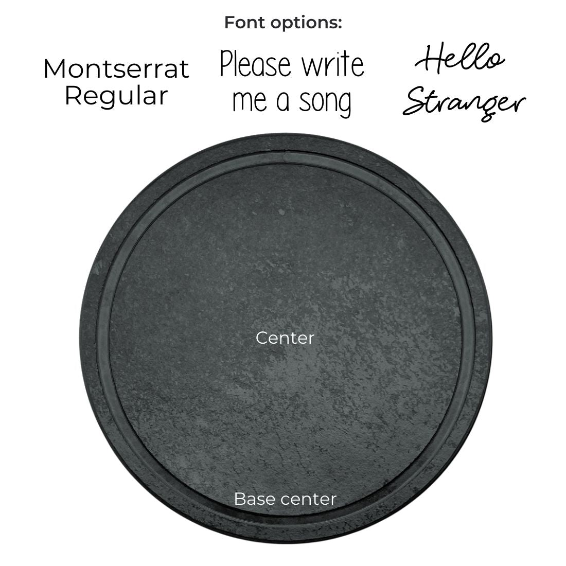 ROUND BOARD WITH 10MM GROOVE - SLATE - GRAPHITE COLOR