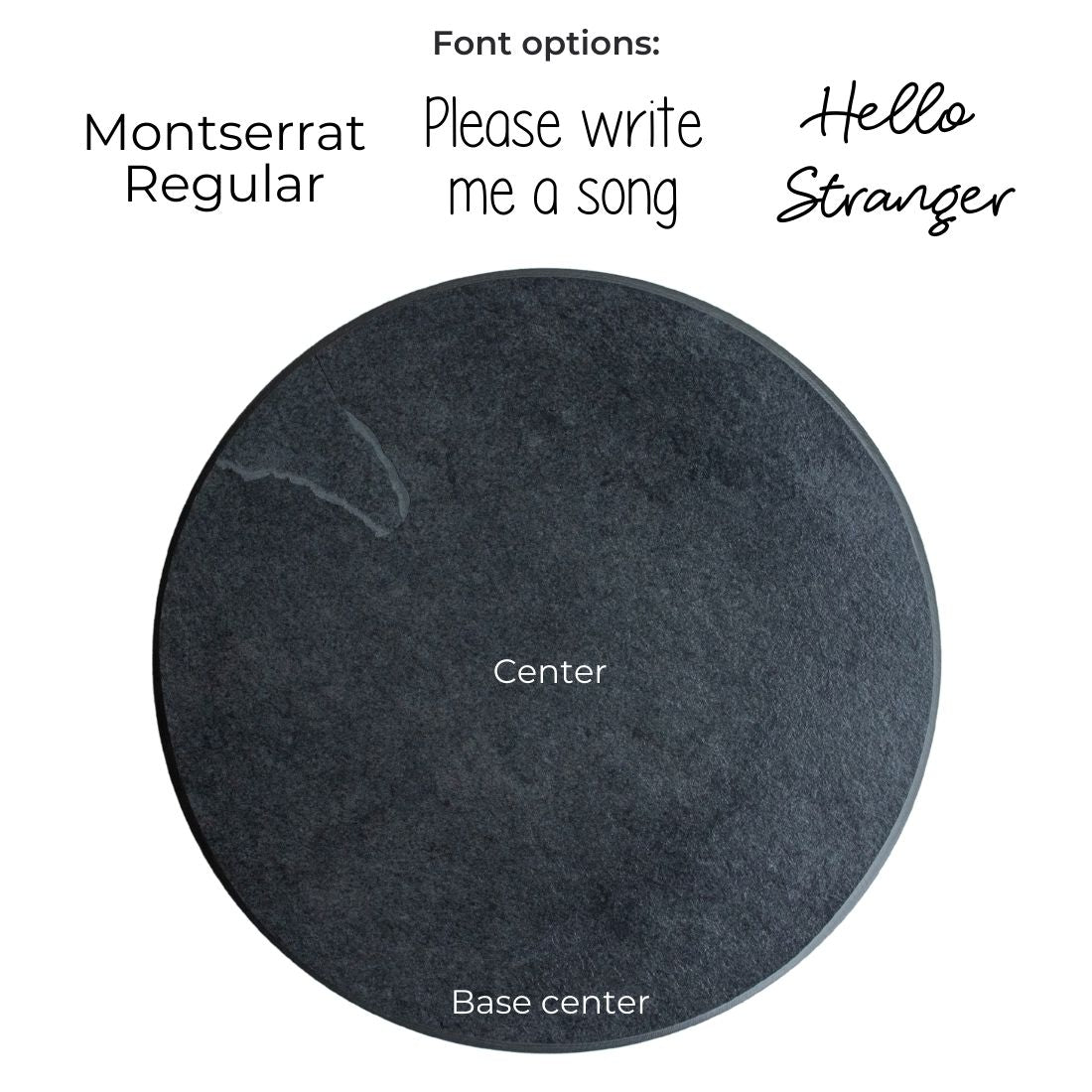 ROUND PLATE - SLATE - GRAPHITE COLOR