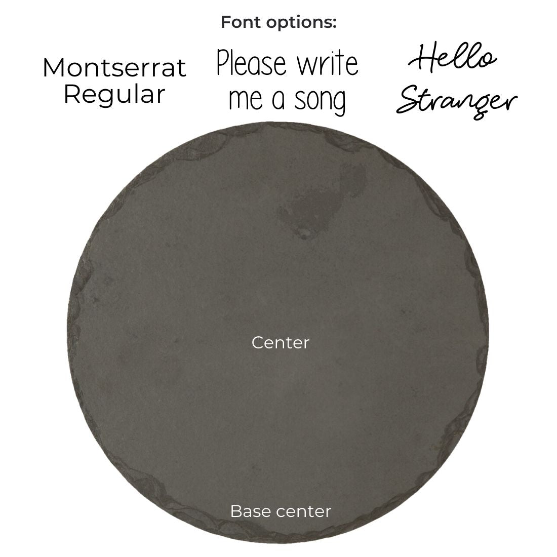 ROUND PLATE - SLATE - GRAY COLOR