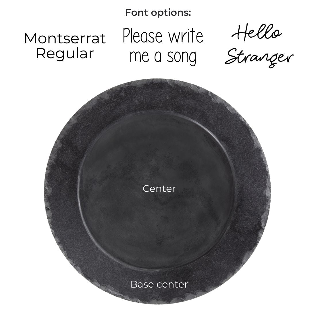 ROUND PLATE WITH RIM - SLATE - GRAPHITE COLOR