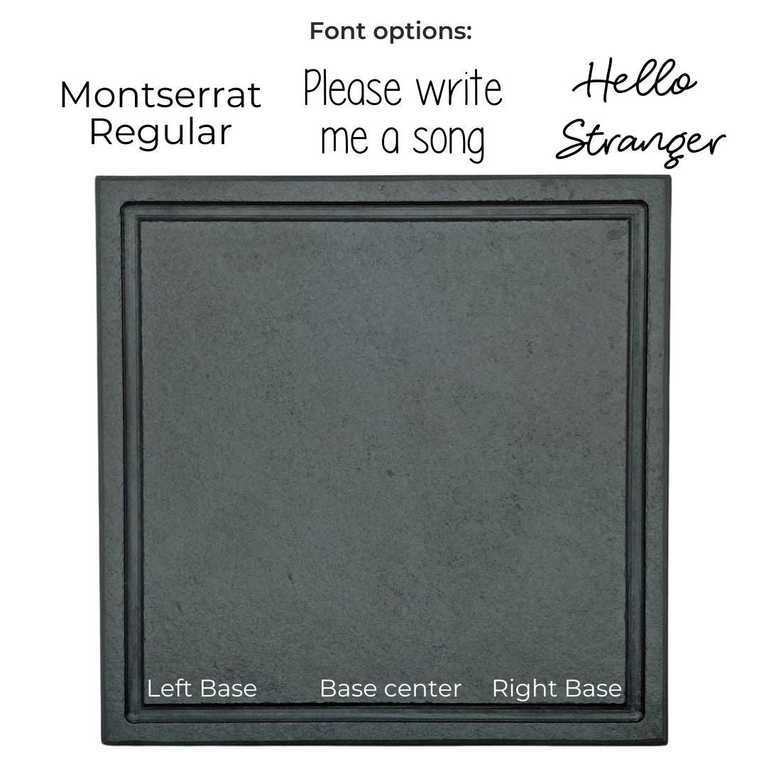 SQUARE BOARD WITH 10MM FRIEZE - SLATE - GRAPHITE COLOR