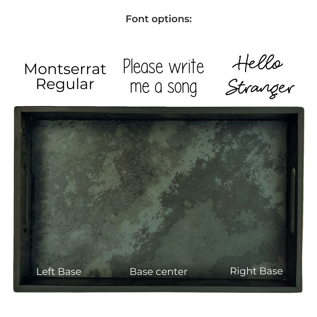 HOPE TRAY WITH HANDLE - SLATE - GRAPHITE COLOR