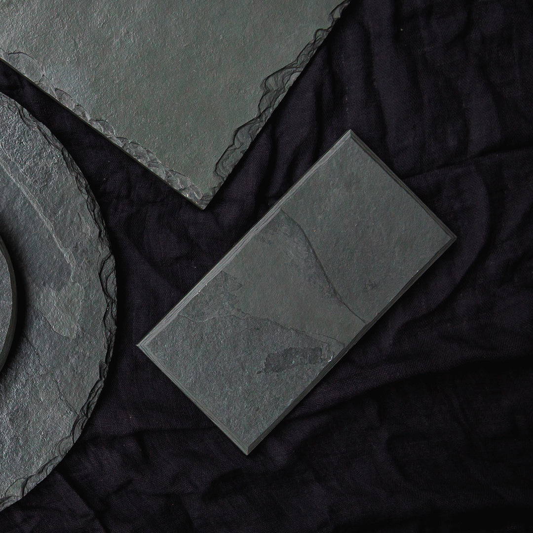 RECTANGULAR PLATE - SLATE - GRAY COLOR