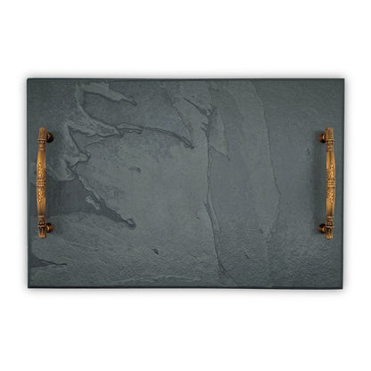 CLASSIC TRAY WITH HANDLE - SLATE - GRAPHITE COLOR