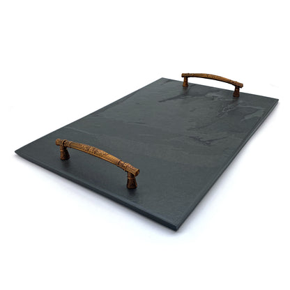 CLASSIC TRAY WITH HANDLE - SLATE - GRAPHITE COLOR