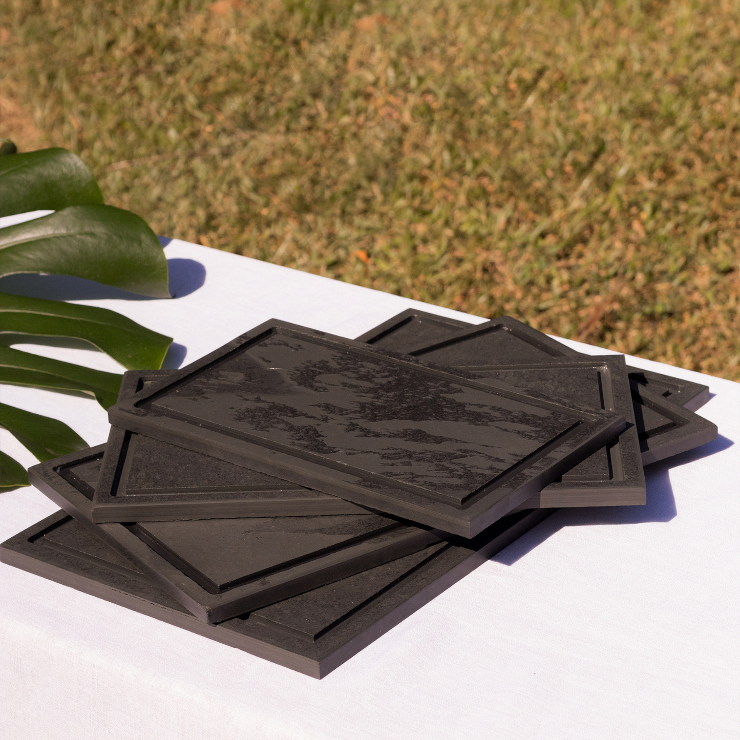 RECTANGULAR BOARD WITH 10MM FRIEZE - SLATE - GRAPHITE COLOR