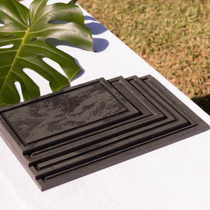 RECTANGULAR BOARD WITH 10MM FRIEZE - SLATE - GRAPHITE COLOR