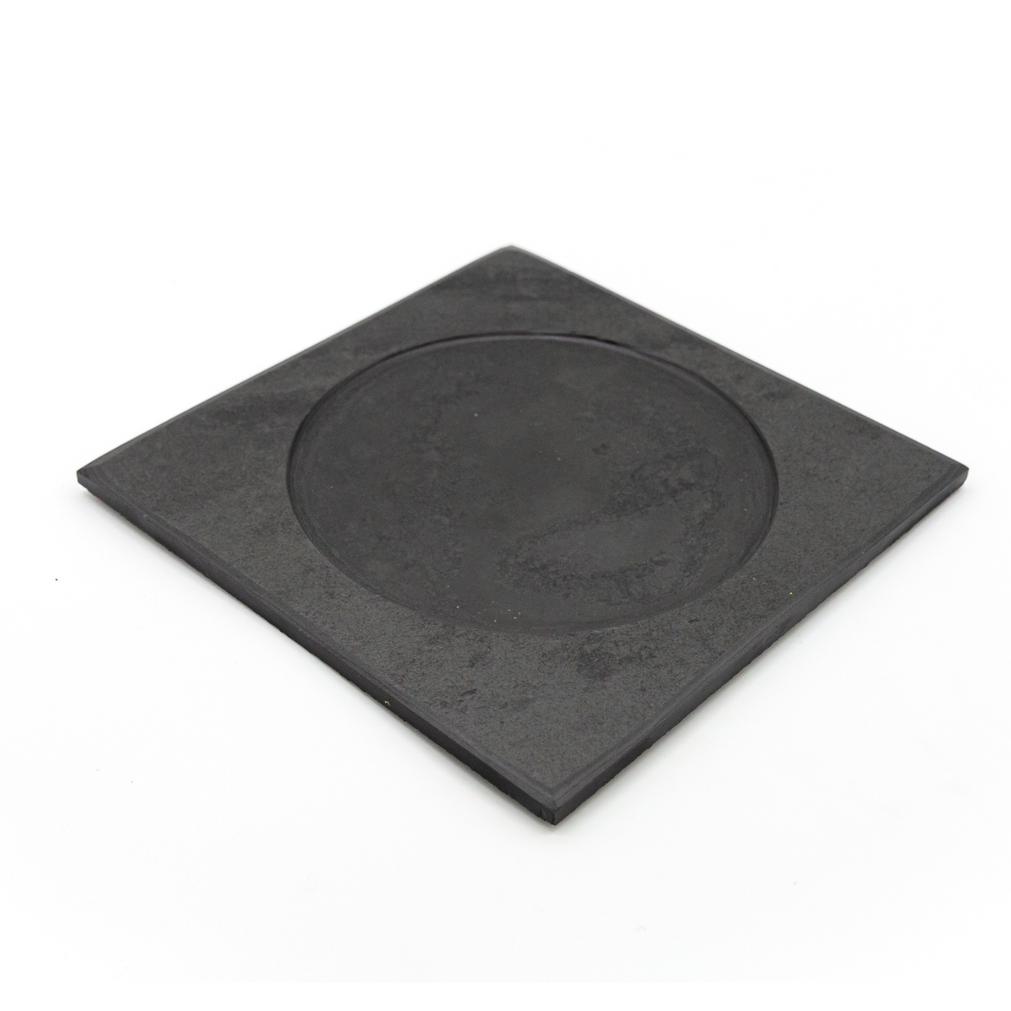 SQUARE PLATE WITH RIM - SLATE - GRAPHITE COLOR