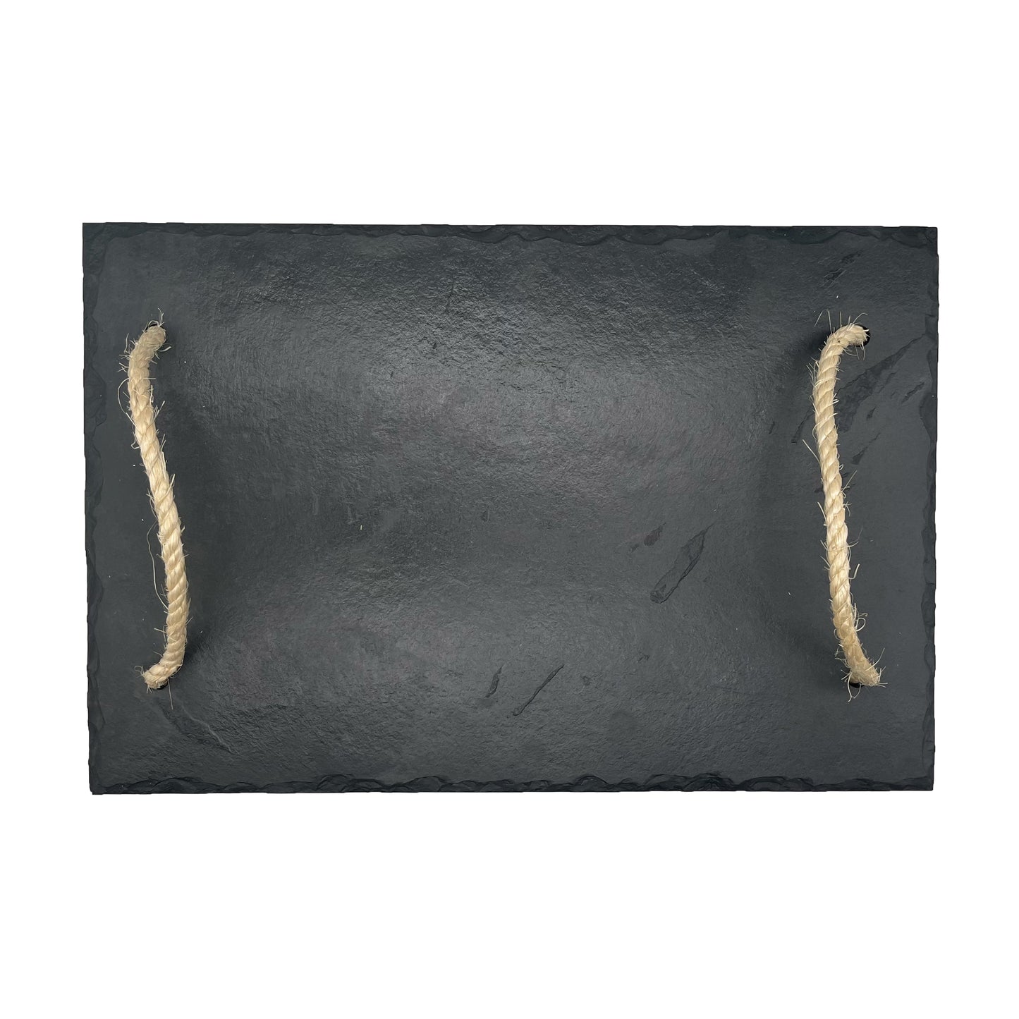 RUSTIC TRAY WITH HANDLE - SLATE - GRAPHITE COLOR